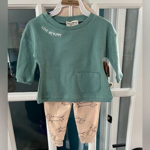 Emily & Oliver 12mo 3 Piece Puppy Outfit